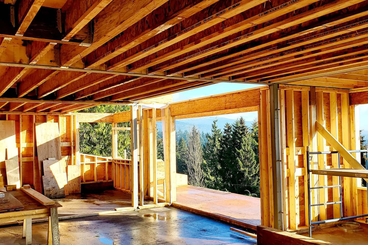 Residential wood framing construction by Tactical Builders Group in Greater Vancouver